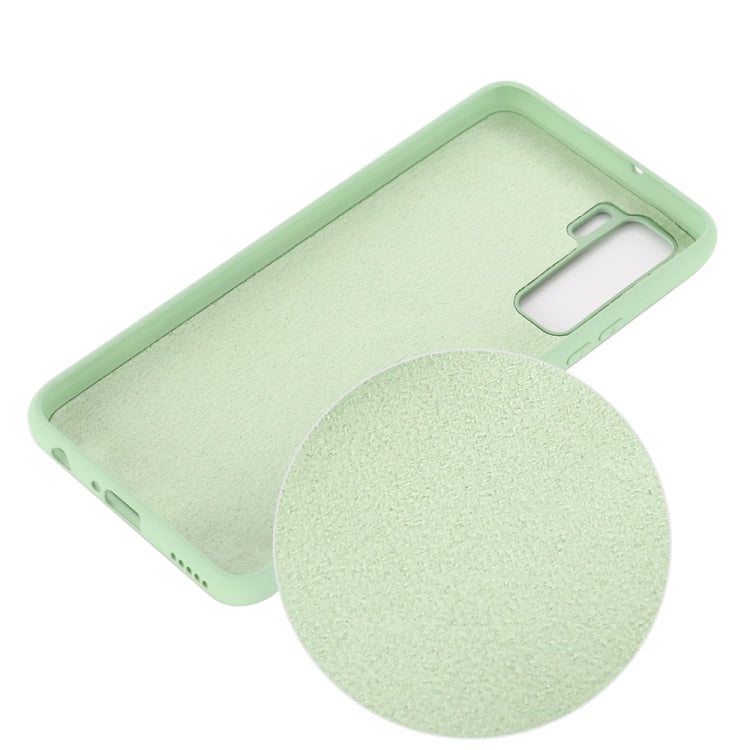 For Huawei Nova 7 SE Solid Color Liquid Silicone Dropproof Full Coverage Protective Case