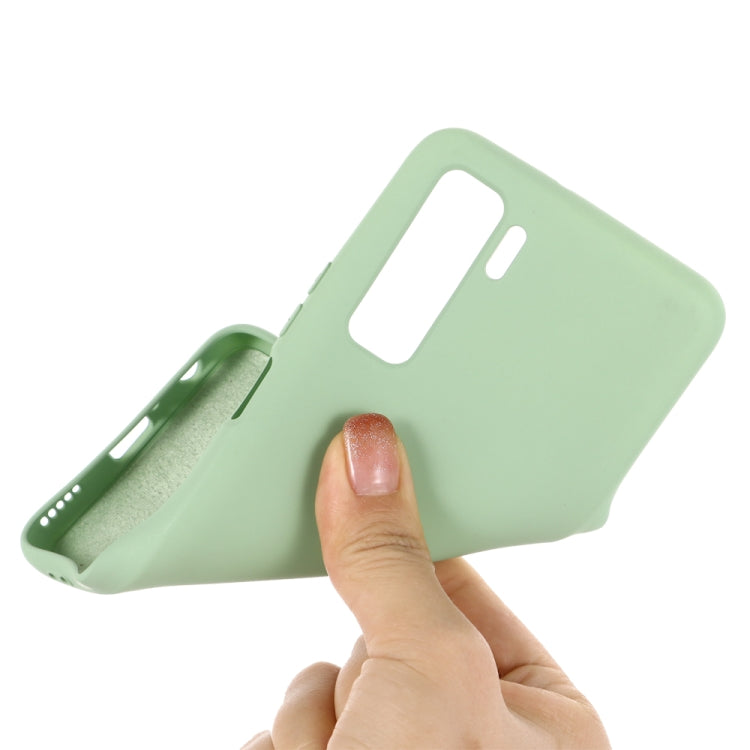 For Huawei Nova 7 SE Solid Color Liquid Silicone Dropproof Full Coverage Protective Case