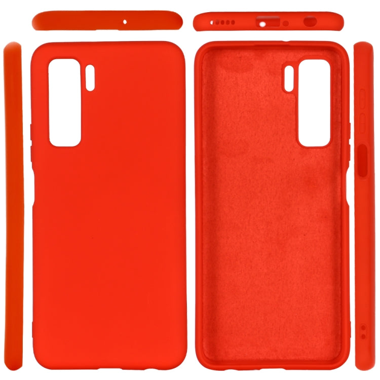 For Huawei Nova 7 SE Solid Color Liquid Silicone Dropproof Full Coverage Protective Case