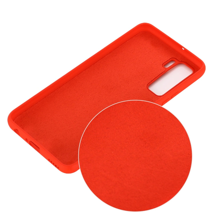 For Huawei Nova 7 SE Solid Color Liquid Silicone Dropproof Full Coverage Protective Case