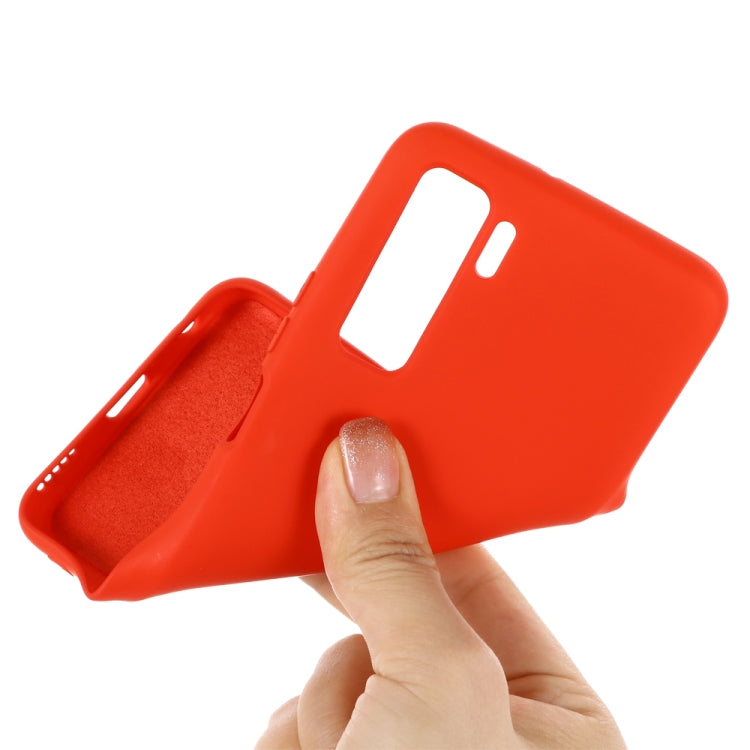 For Huawei Nova 7 SE Solid Color Liquid Silicone Dropproof Full Coverage Protective Case