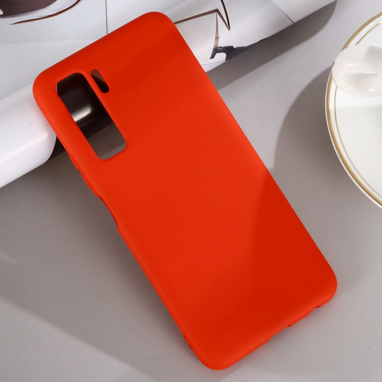 For Huawei Nova 7 SE Solid Color Liquid Silicone Dropproof Full Coverage Protective Case