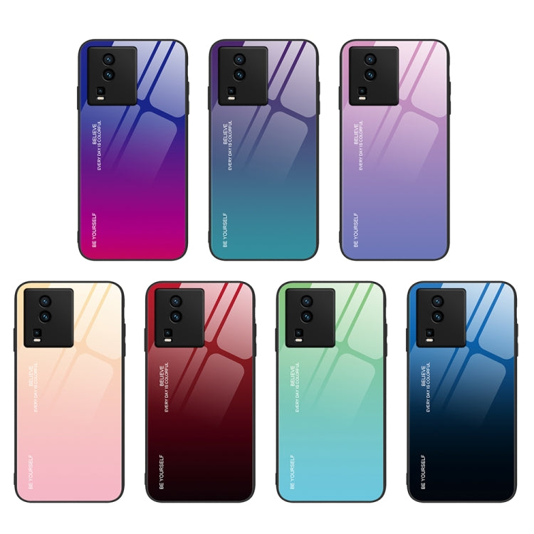 For vivo iQOO Neo7 Gradient Color Glass Phone Case