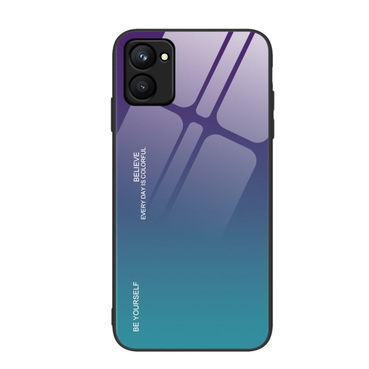 For Realme C33 Gradient Color Glass Phone Case