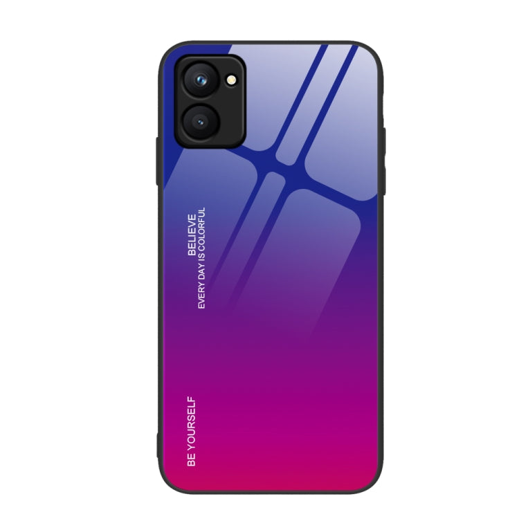 For Realme C33 Gradient Color Glass Phone Case