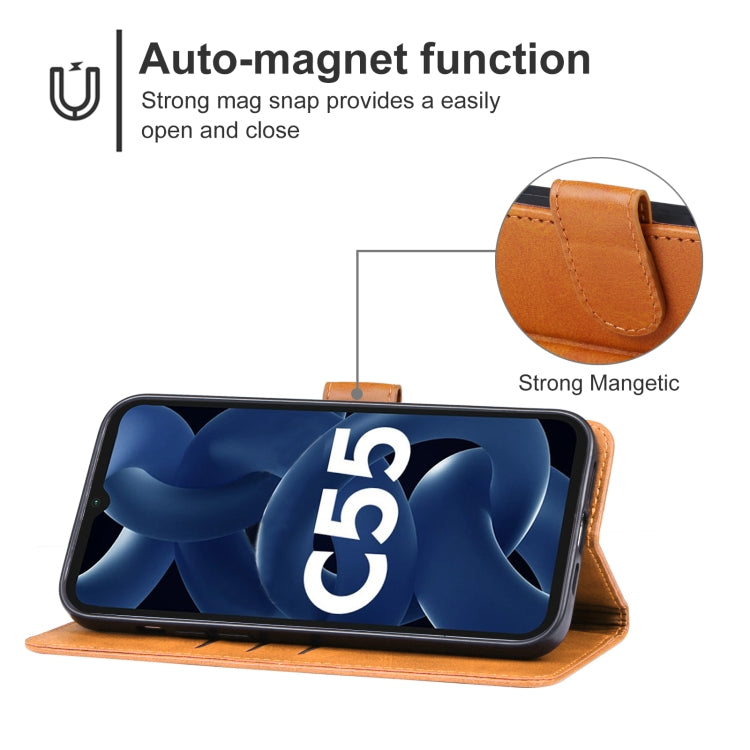 For Xiaomi Poco C55 Leather Phone Case