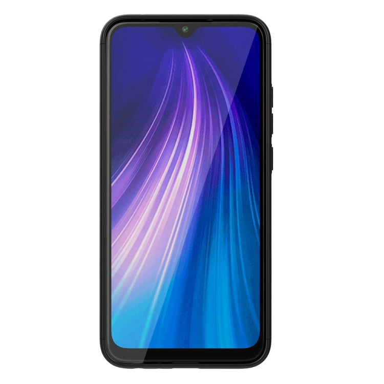 For Xiaomi Redmi Note 8 Tank Three-stage Splicing Shockproof TPU + PC + Metal Case with Ring Holder(Black)