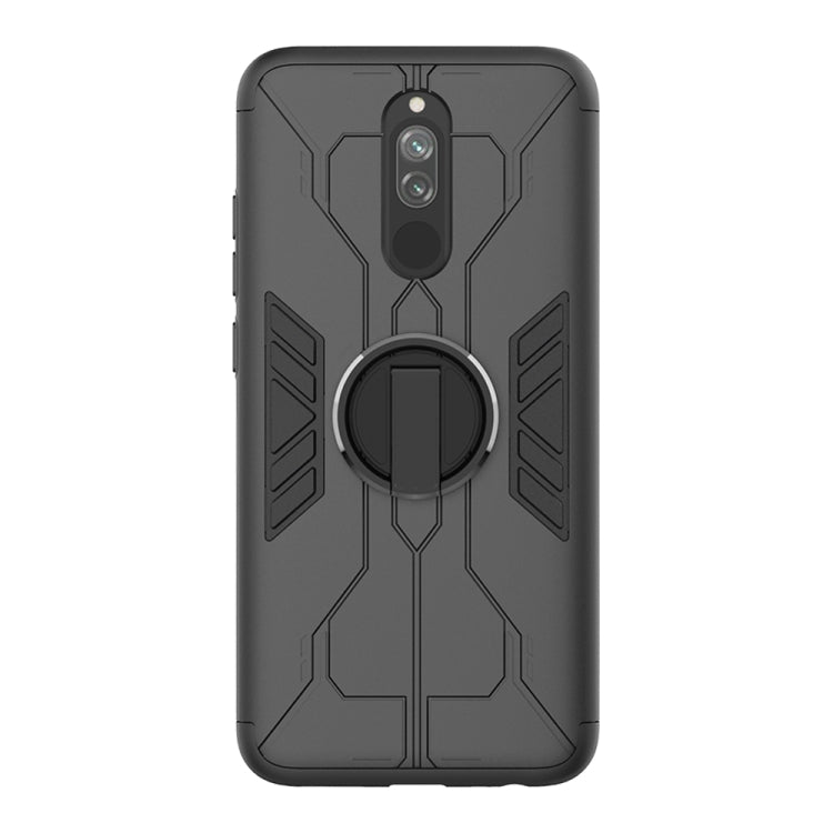 For Xiaomi Redmi 8 / 8A Tank Three-stage Splicing Shockproof TPU + PC + Metal Case with Ring Holder