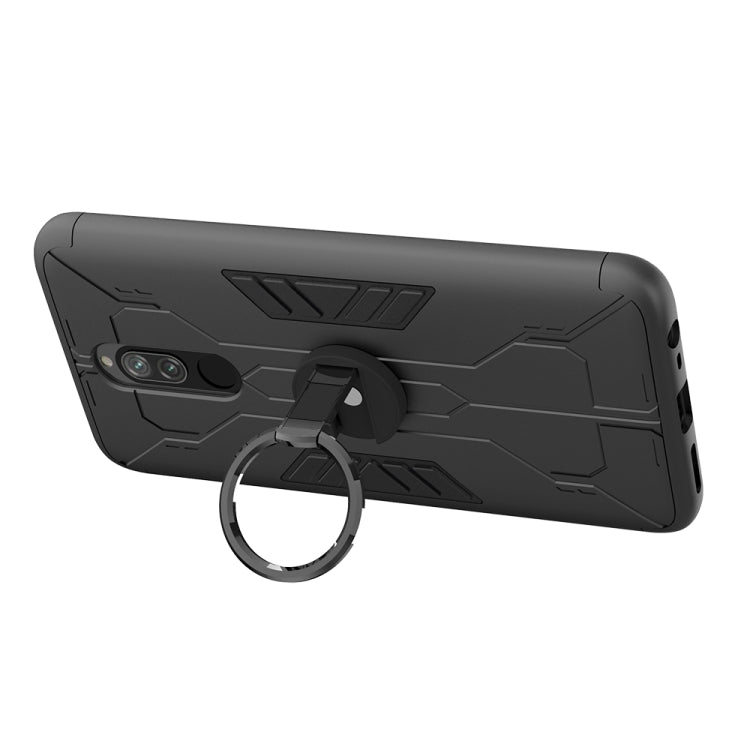 For Xiaomi Redmi 8 / 8A Tank Three-stage Splicing Shockproof TPU + PC + Metal Case with Ring Holder