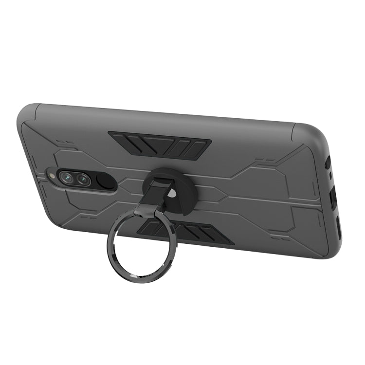 For Xiaomi Redmi 8 / 8A Tank Three-stage Splicing Shockproof TPU + PC + Metal Case with Ring Holder