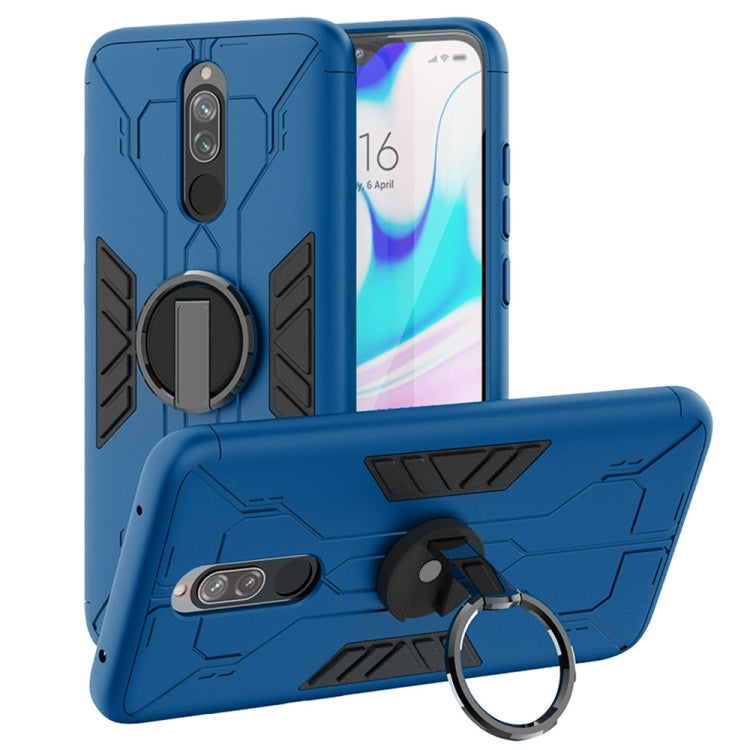For Xiaomi Redmi 8 / 8A Tank Three-stage Splicing Shockproof TPU + PC + Metal Case with Ring Holder