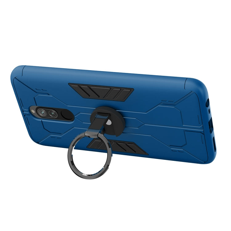 For Xiaomi Redmi 8 / 8A Tank Three-stage Splicing Shockproof TPU + PC + Metal Case with Ring Holder