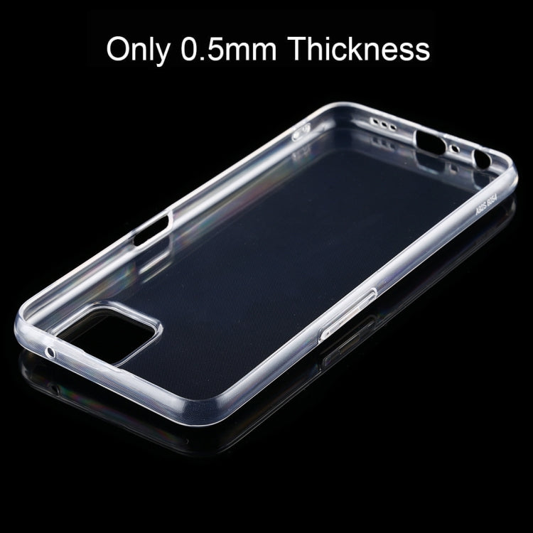 For OPPO A92S 0.5mm Ultra-Thin Transparent TPU Protective Case