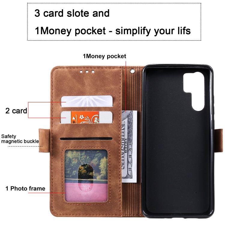 For Huawei P30 Pro Retro Splicing Horizontal Flip Leather Case with Card Slots & Holder & Wallet