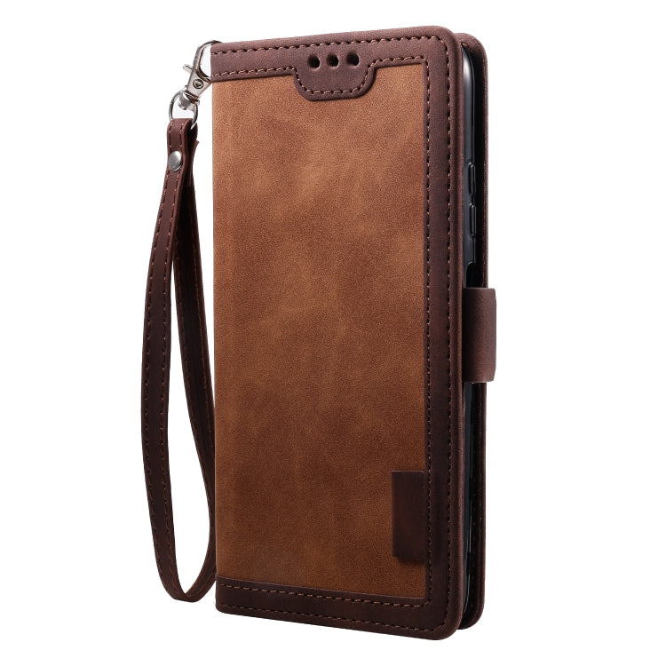 For Huawei P40 Lite Retro Splicing Horizontal Flip Leather Case with Card Slots & Holder & Wallet