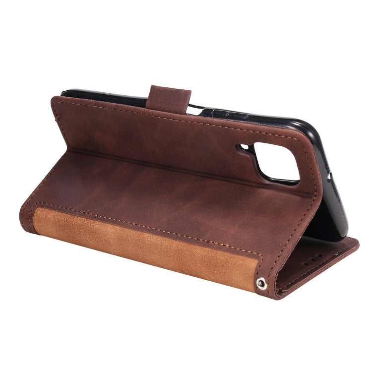 For Huawei P40 Lite Retro Splicing Horizontal Flip Leather Case with Card Slots & Holder & Wallet