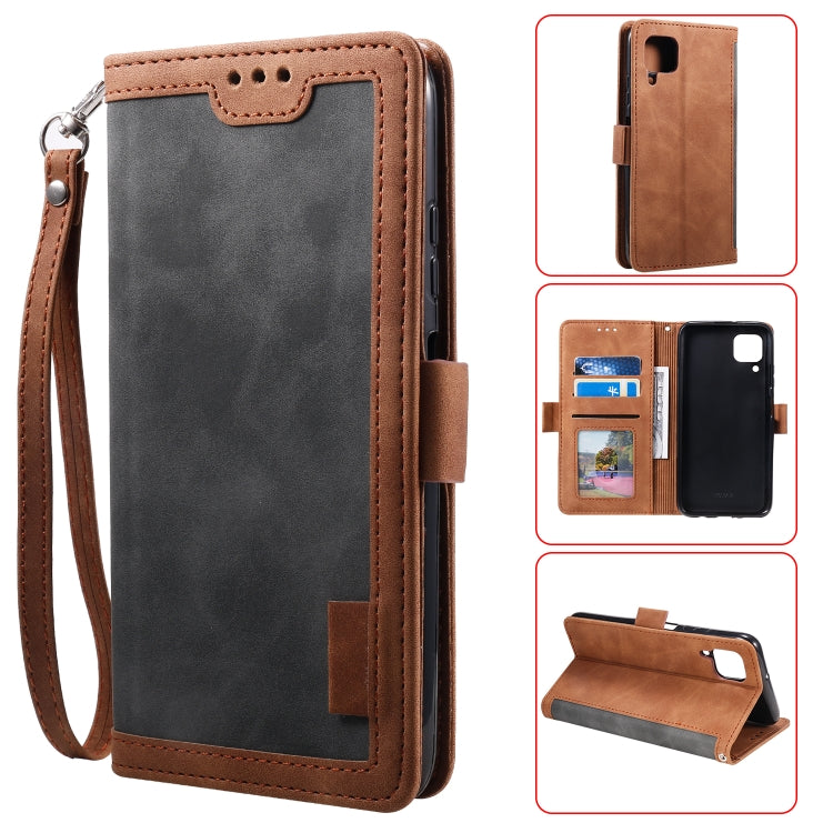 For Huawei P40 Lite Retro Splicing Horizontal Flip Leather Case with Card Slots & Holder & Wallet