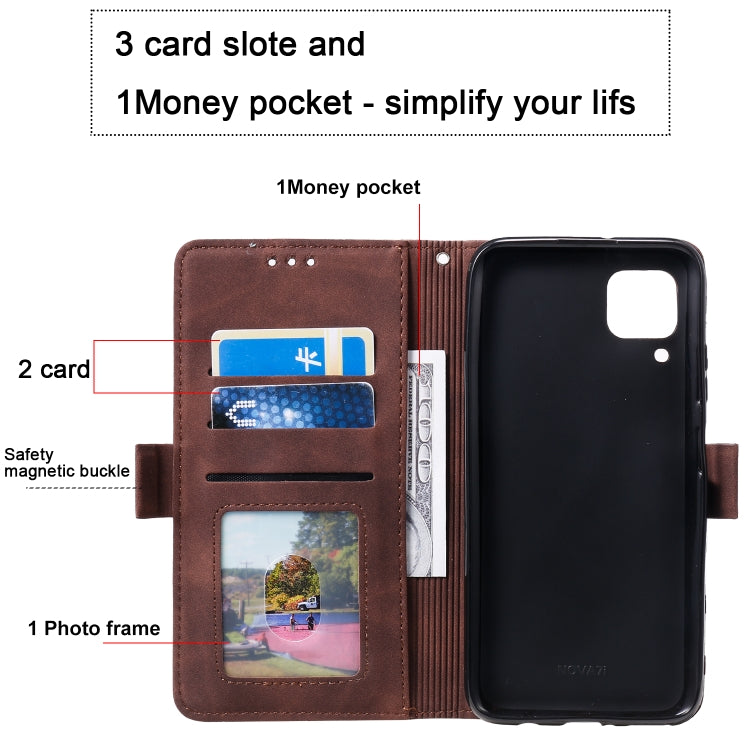 For Huawei P40 Lite Retro Splicing Horizontal Flip Leather Case with Card Slots & Holder & Wallet