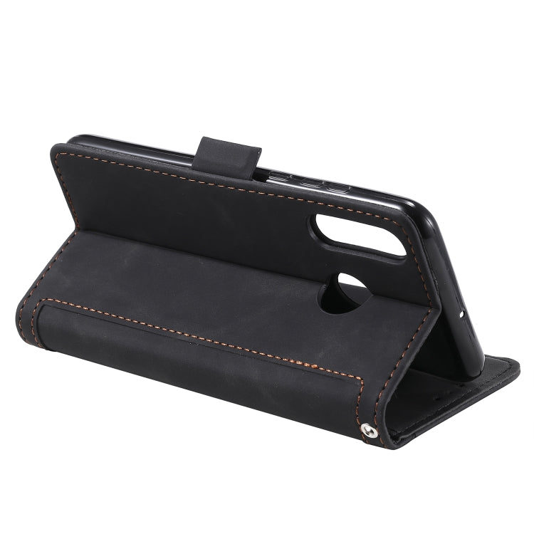 For Huawei Y7(2019) Retro Splicing Horizontal Flip Leather Case with Card Slots & Holder & Wallet
