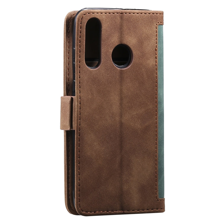 For Huawei Y7(2019) Retro Splicing Horizontal Flip Leather Case with Card Slots & Holder & Wallet