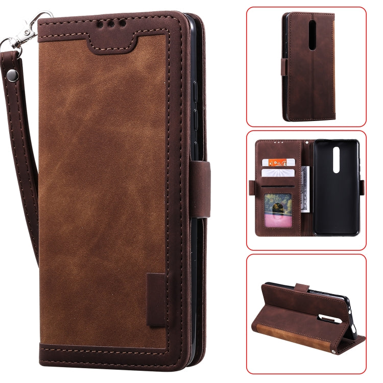 For Xiaomi Redmi K30 Retro Splicing Horizontal Flip Leather Case with Card Slots & Holder & Wallet