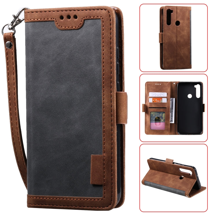 For Xiaomi Redmi Note 8 Retro Splicing Horizontal Flip Leather Case with Card Slots & Holder & Wallet