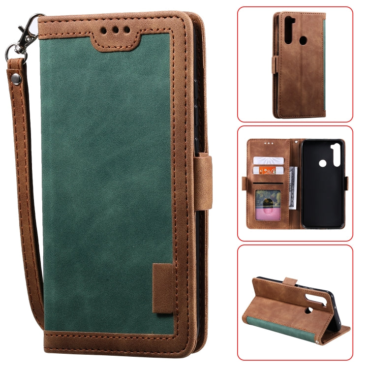 For Xiaomi Redmi Note 8 Retro Splicing Horizontal Flip Leather Case with Card Slots & Holder & Wallet