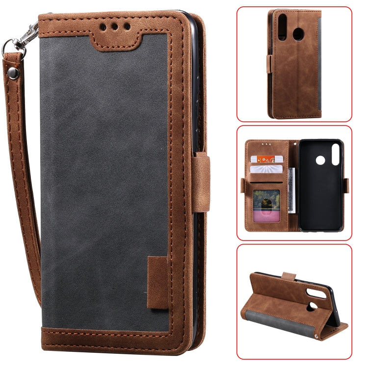 For Xiaomi Redmi Note 7 Retro Splicing Horizontal Flip Leather Case with Card Slots & Holder & Wallet