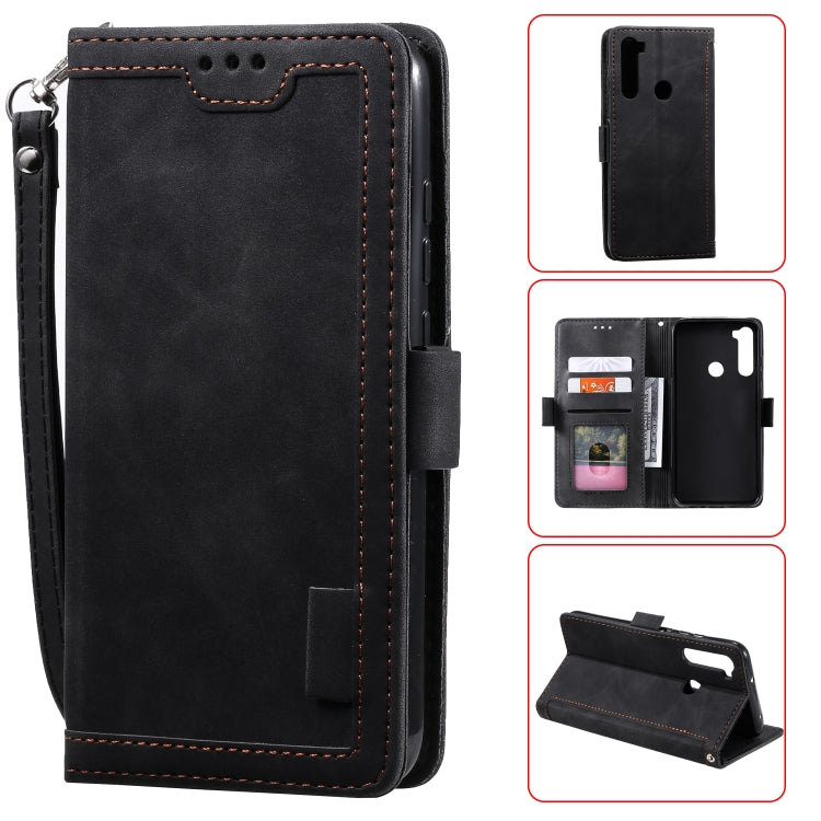 For Xiaomi Redmi Note 8T Retro Splicing Horizontal Flip Leather Case with Card Slots & Holder & Wallet
