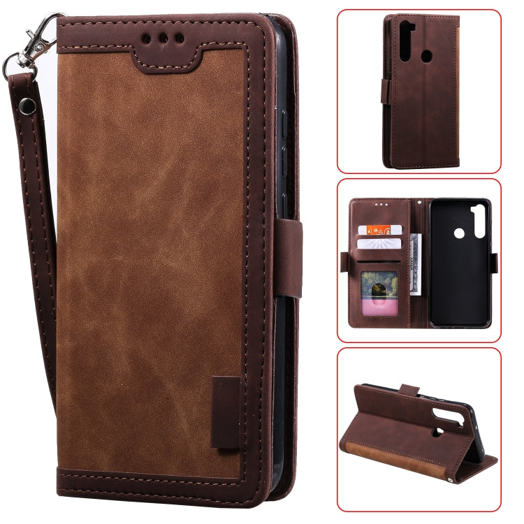 For Xiaomi Redmi Note 8T Retro Splicing Horizontal Flip Leather Case with Card Slots & Holder & Wallet