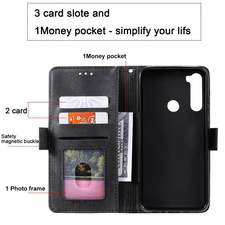 For Xiaomi Redmi Note 8T Retro Splicing Horizontal Flip Leather Case with Card Slots & Holder & Wallet