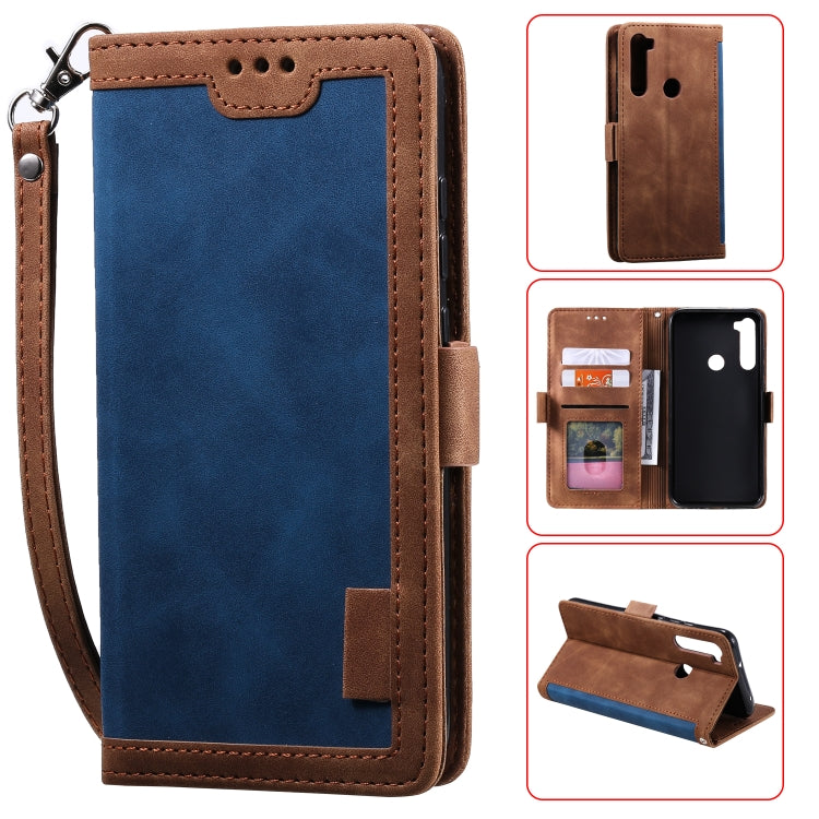 For Xiaomi Redmi Note 8T Retro Splicing Horizontal Flip Leather Case with Card Slots & Holder & Wallet