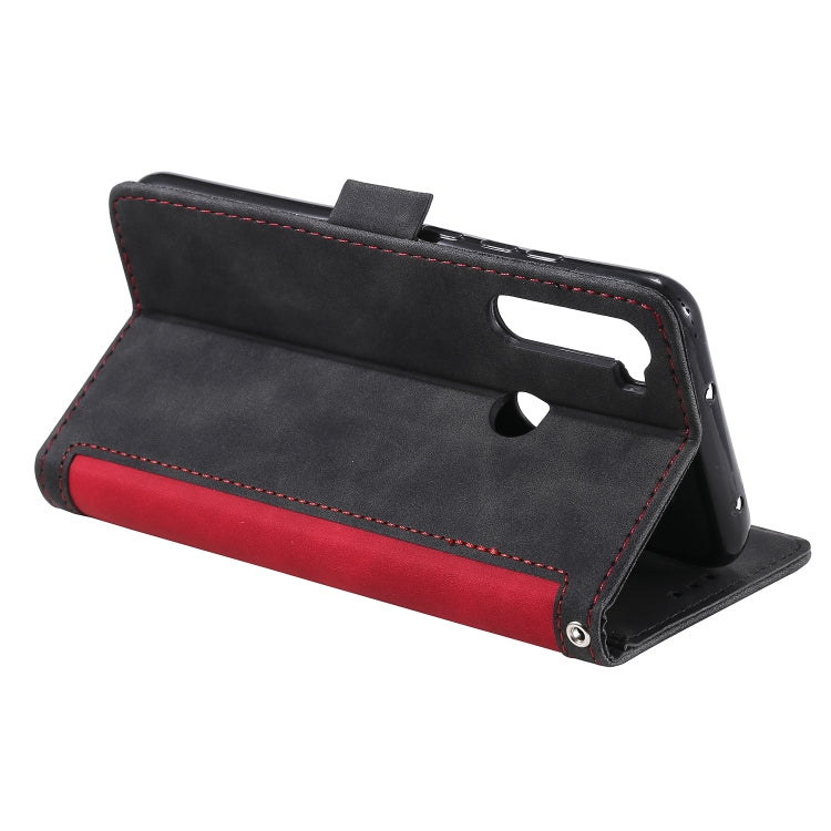 For Xiaomi Redmi Note 8T Retro Splicing Horizontal Flip Leather Case with Card Slots & Holder & Wallet