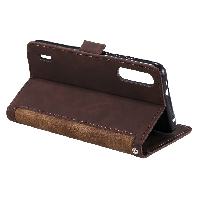 For Xiaomi 9 Lite Retro Splicing Horizontal Flip Leather Case with Card Slots & Holder & Wallet