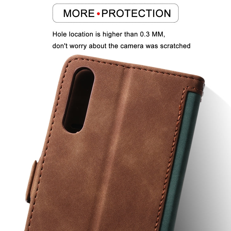 For Xiaomi Mi A3 / CC9 Retro Splicing Horizontal Flip Leather Case with Card Slots & Holder & Wallet