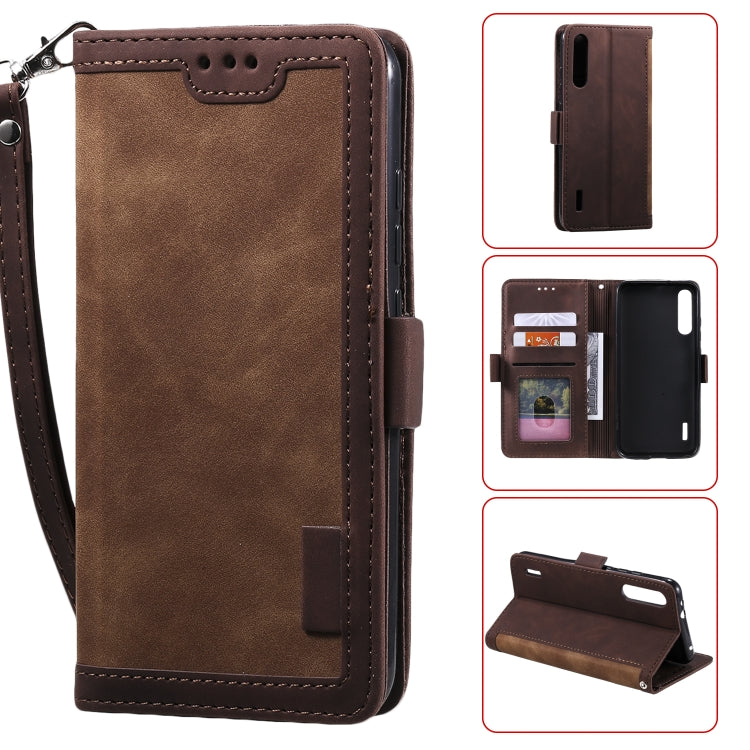 For Xiaomi Mi A3 / CC9 Retro Splicing Horizontal Flip Leather Case with Card Slots & Holder & Wallet