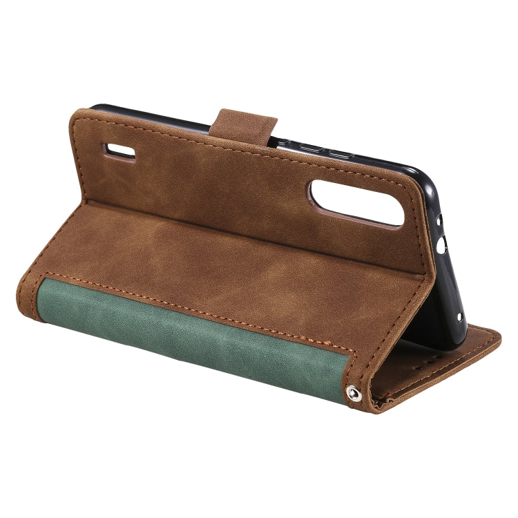 For Xiaomi Mi A3 / CC9 Retro Splicing Horizontal Flip Leather Case with Card Slots & Holder & Wallet