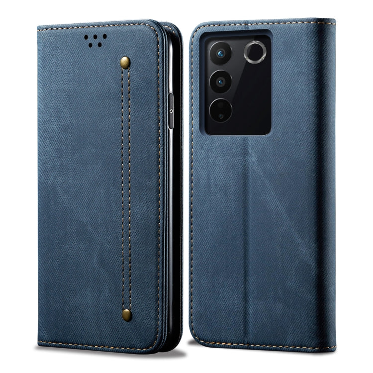 For vivo S16 Pro / S16 Denim Texture Leather Phone Case