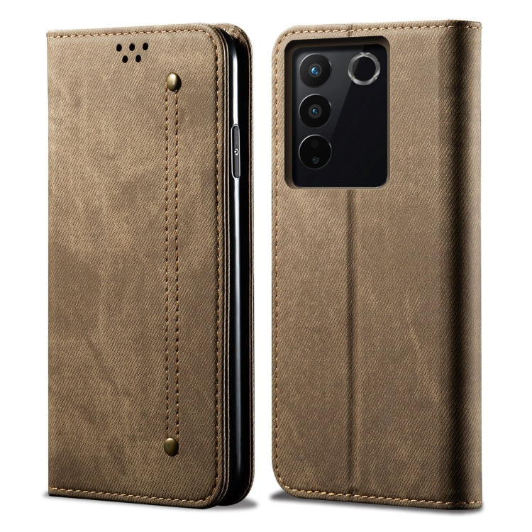 For vivo S16 Pro / S16 Denim Texture Leather Phone Case