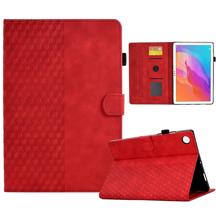For Huawei MatePad T10 / T10S / Honor Tablet 6 Rhombus Embossed Leather Tablet Case