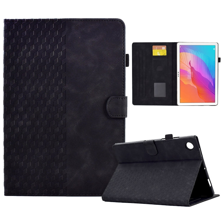 For Huawei MatePad T10 / T10S / Honor Tablet 6 Rhombus Embossed Leather Tablet Case