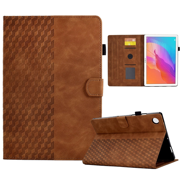 For Huawei MatePad T10 / T10S / Honor Tablet 6 Rhombus Embossed Leather Tablet Case
