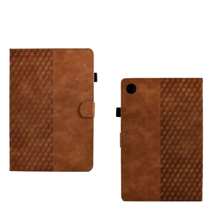For Huawei MatePad T10 / T10S / Honor Tablet 6 Rhombus Embossed Leather Tablet Case