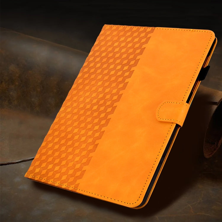 For Lenovo Tab M10 Plus Gen 3 Rhombus Embossed Leather Smart Tablet Case