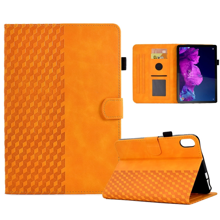 For Lenovo Tab P11 / J606F Rhombus Embossed Leather Smart Tablet Case