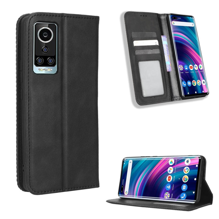 For BLU Bold N2 Magnetic Buckle Retro Texture Leather Phone Case