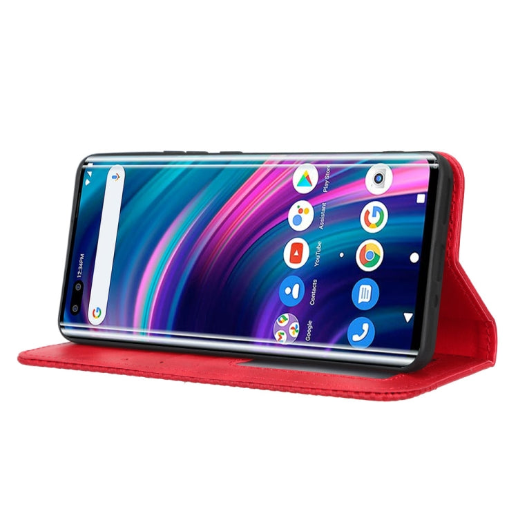 For BLU Bold N2 Magnetic Buckle Retro Texture Leather Phone Case