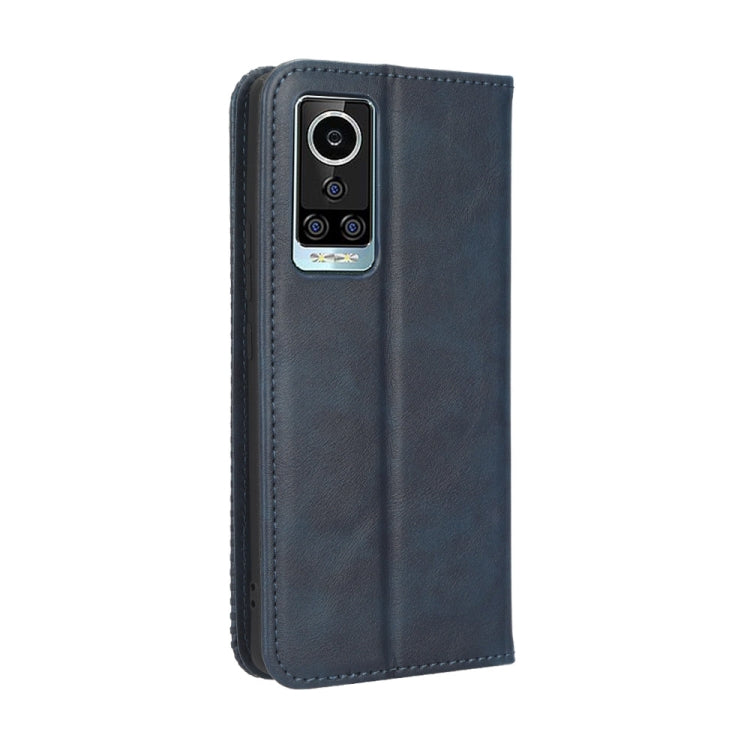 For BLU Bold N2 Magnetic Buckle Retro Texture Leather Phone Case