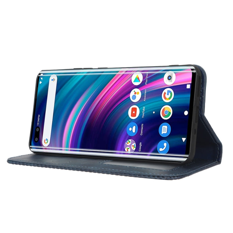 For BLU Bold N2 Magnetic Buckle Retro Texture Leather Phone Case