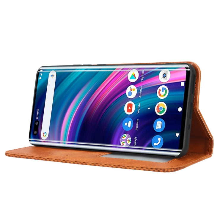 For BLU Bold N2 Magnetic Buckle Retro Texture Leather Phone Case